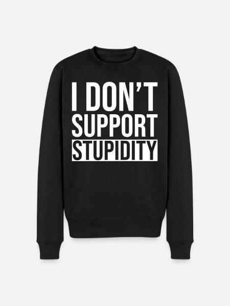 Anti Stupidity - Men's Premium Organic Jumper - black