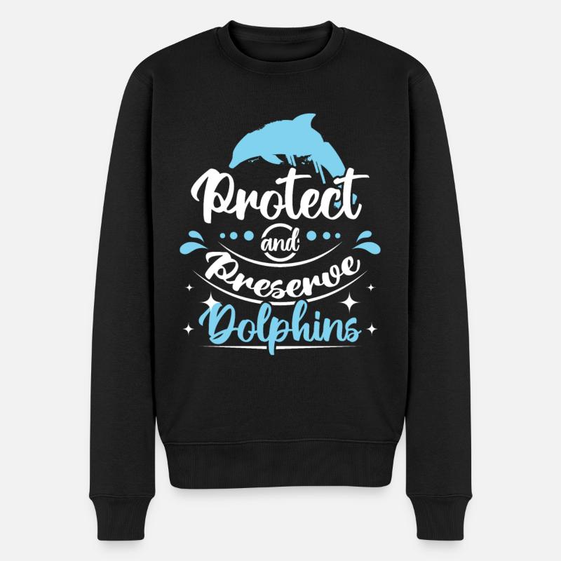 Protéger et préserver les dauphins - Pull Premium bio Homme - noir