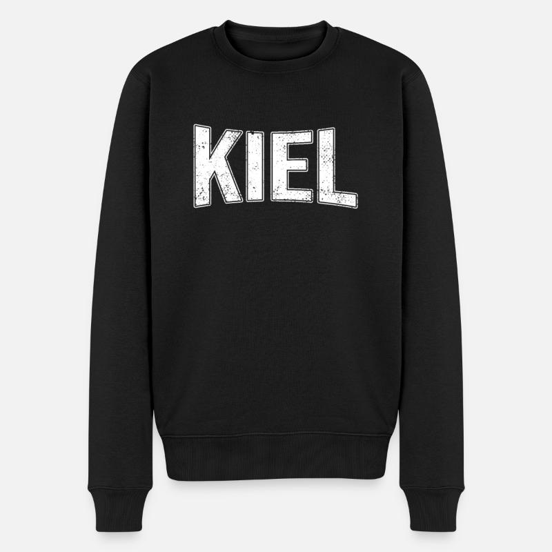 Kiel - Männer Premium Bio Pullover - Schwarz