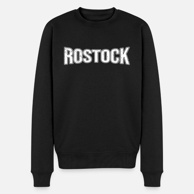 Rostock - Männer Premium Bio Pullover - Schwarz