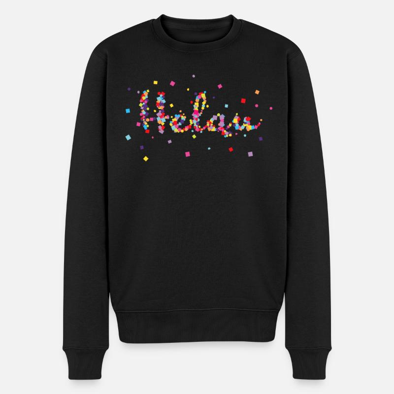 Helau Kölsch Köln Karneval Fasching Rosenmontag - Männer Premium Bio Pullover - Schwarz