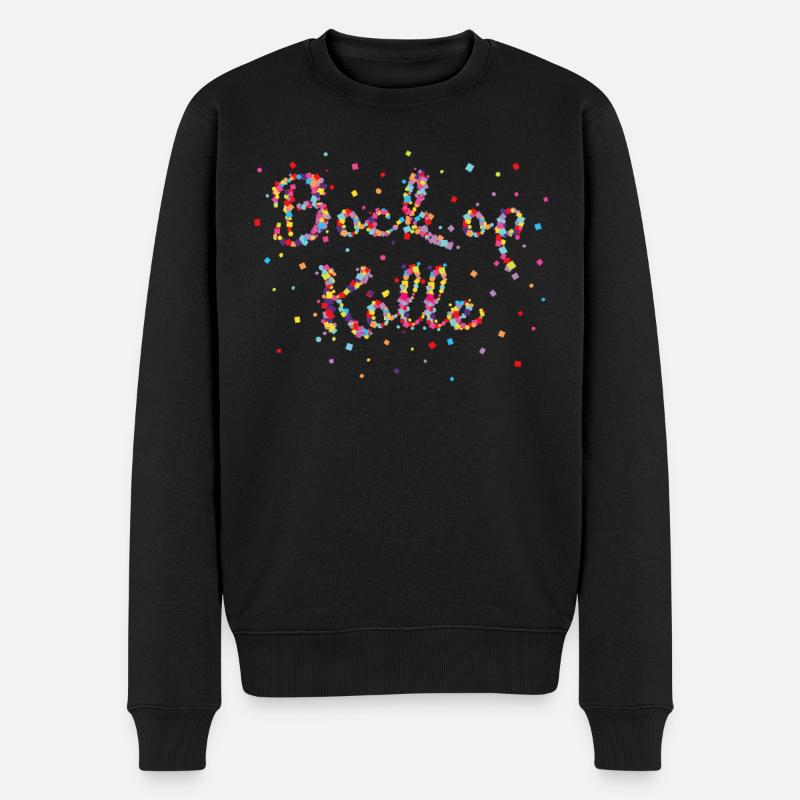 Bock op Kölle Köln Karneval Konfetti Kölsch - Männer Premium Bio Pullover - Schwarz