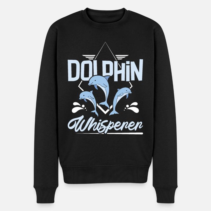Chuchoteur de dauphin - Pull Premium bio Homme - noir