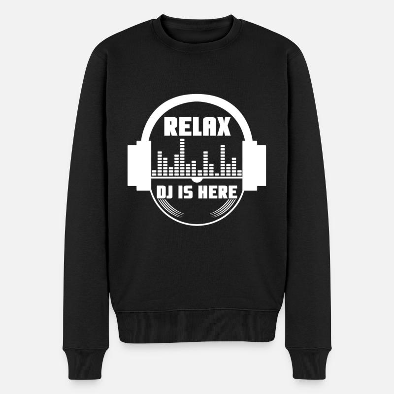 Détendez-vous, le DJ est là - Pull Premium bio Homme - noir