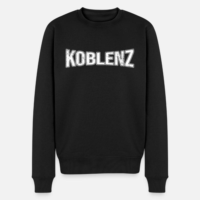Koblenz - Männer Premium Bio Pullover - Schwarz
