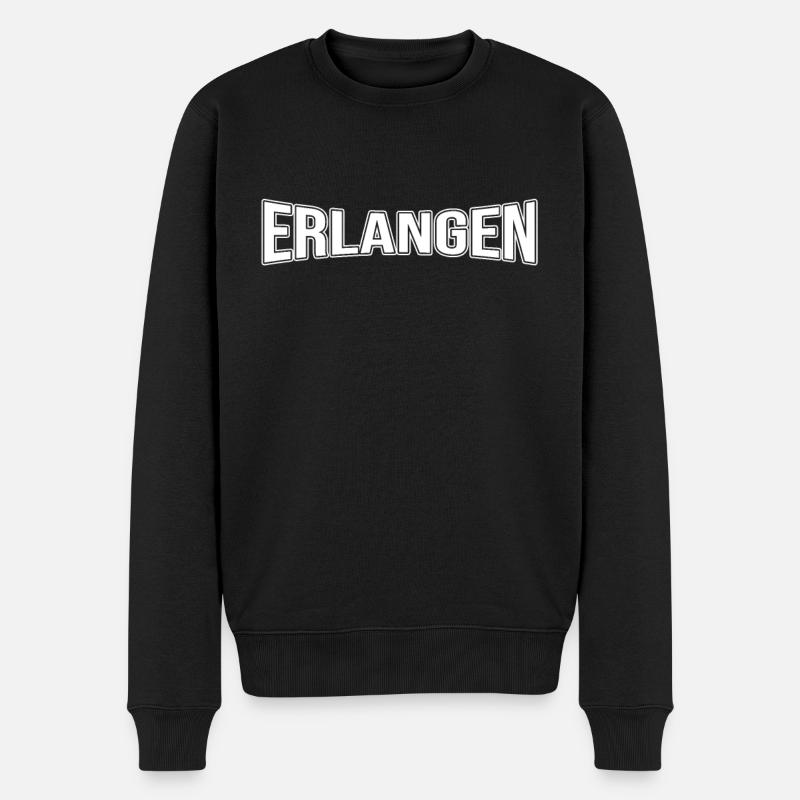 Erlangen - Männer Premium Bio Pullover - Schwarz