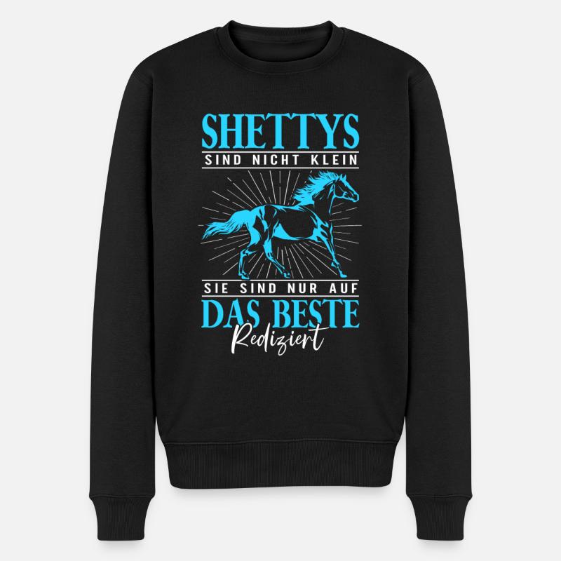 Shetty - Männer Premium Bio Pullover - Schwarz