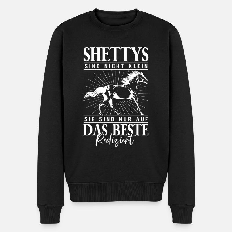 Shetty - Männer Premium Bio Pullover - Schwarz