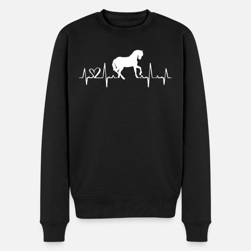 Chevaux - Pull Premium bio Homme - noir