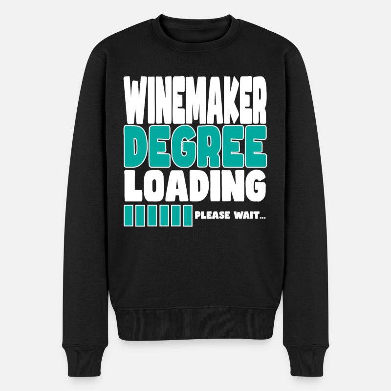 Winemaker invites training - Men's Premium Organic Jumper - black