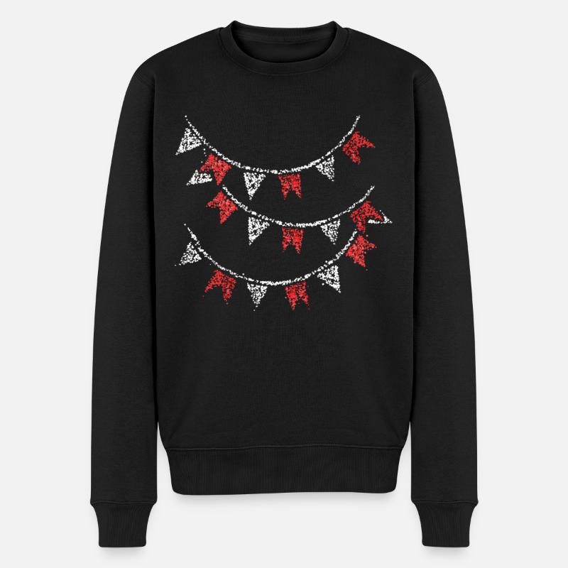 Köln Kölner Rot Weiß Karneval Konfetti Fußball - Männer Premium Bio Pullover - Schwarz