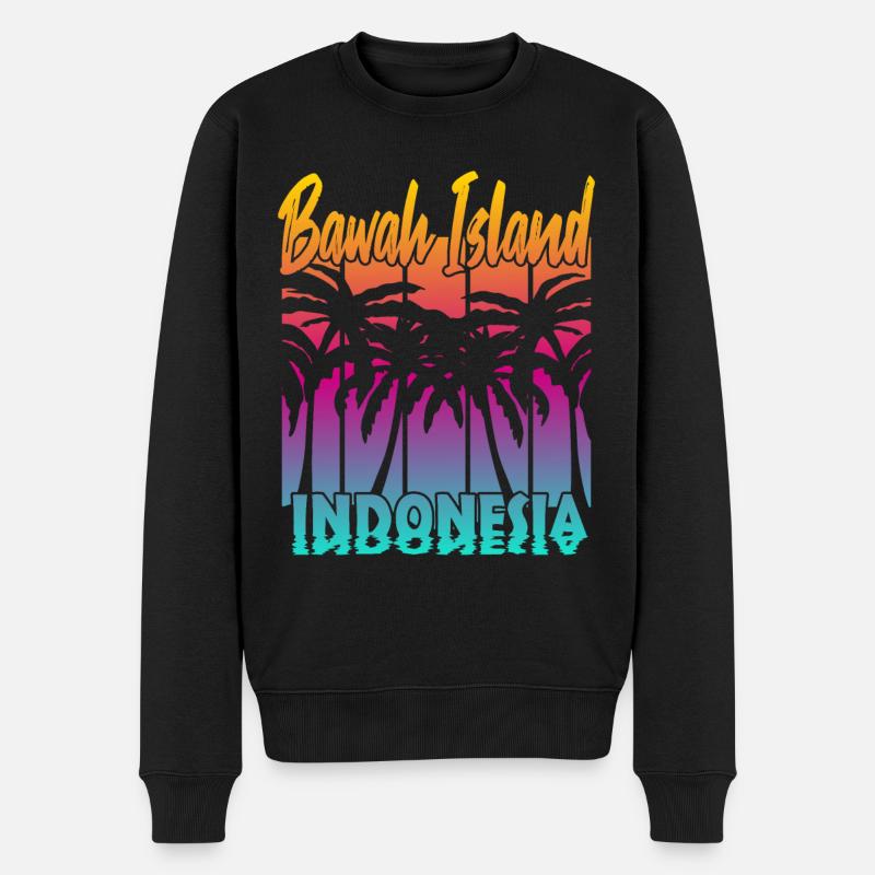 Île de Bawah Indonésie - Pull Premium bio Homme - noir