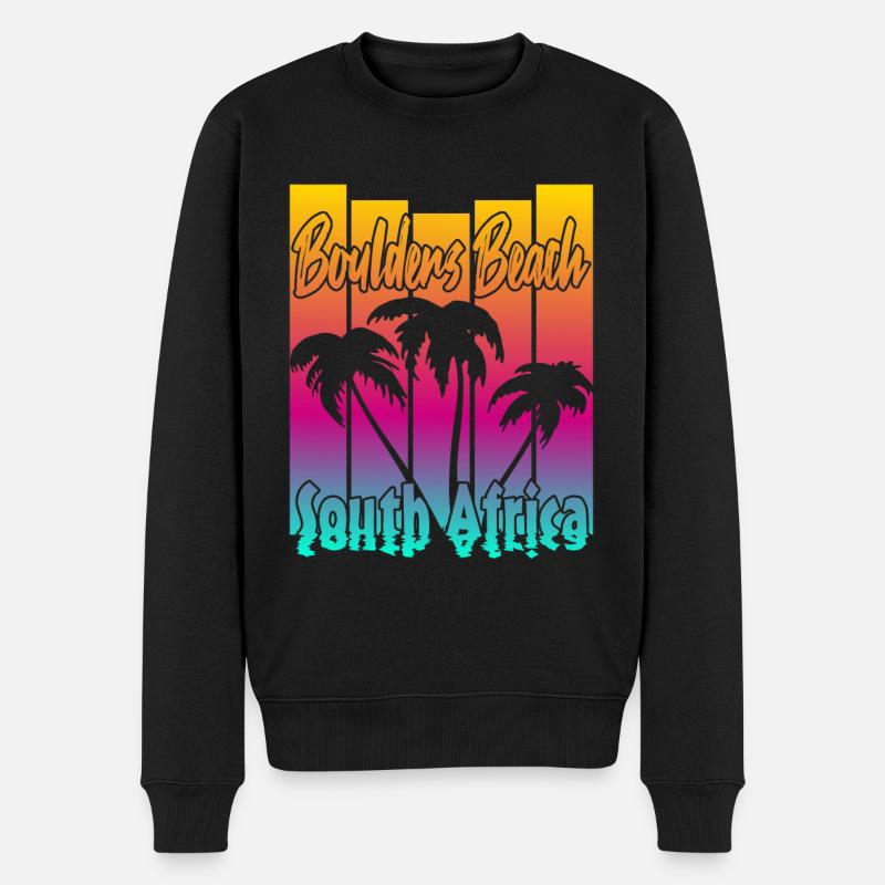 Plage de Boulders - Pull Premium bio Homme - noir