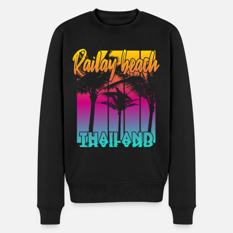 Railay Beach Thaïlande - Pull Premium bio Homme - noir