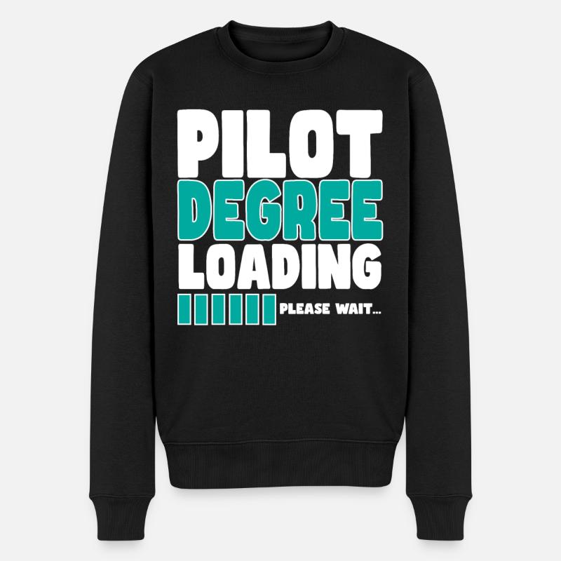 Pilot invites training - Men's Premium Organic Jumper - black