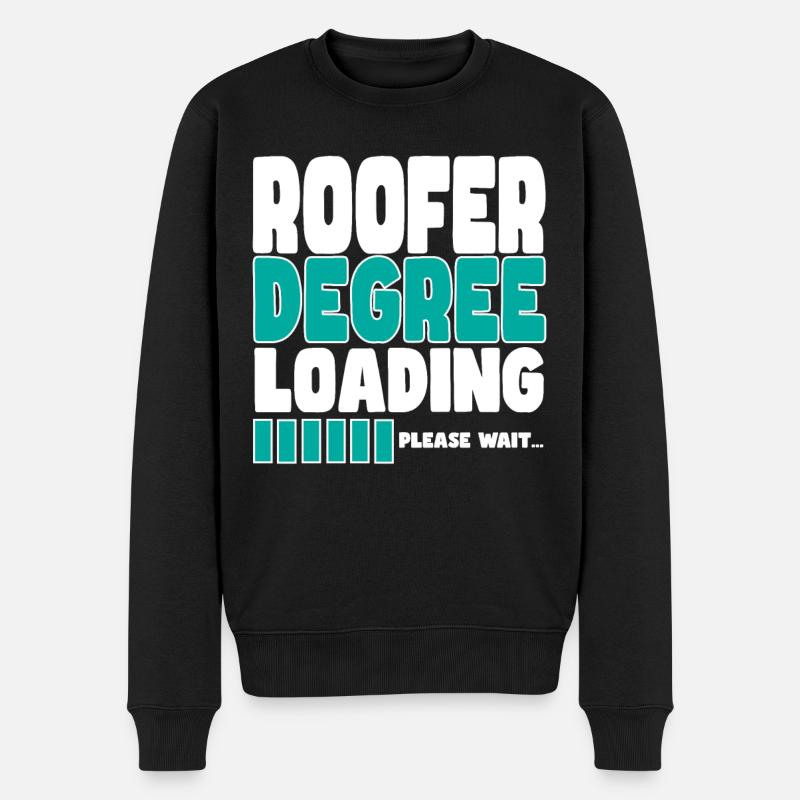 Dachdecker lädt Ausbildung - Männer Premium Bio Pullover - Schwarz
