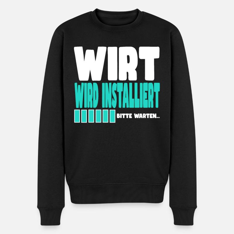 Wirt wird installiert - Männer Premium Bio Pullover - Schwarz