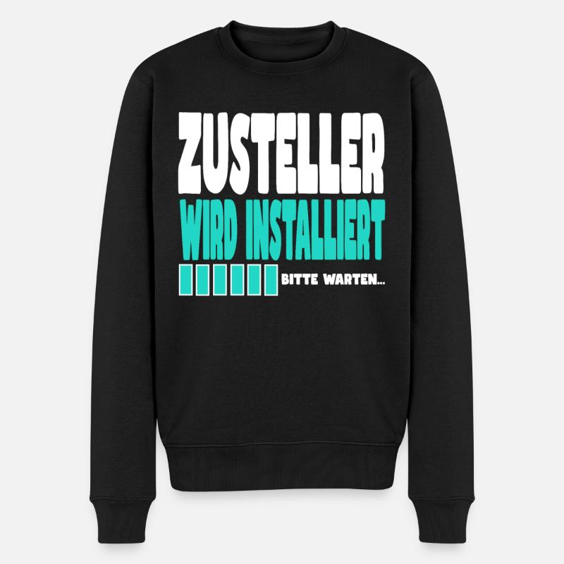 Zusteller wird installiert - Männer Premium Bio Pullover - Schwarz