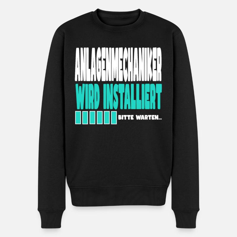 Anlagenmechaniker wird installiert - Männer Premium Bio Pullover - Schwarz