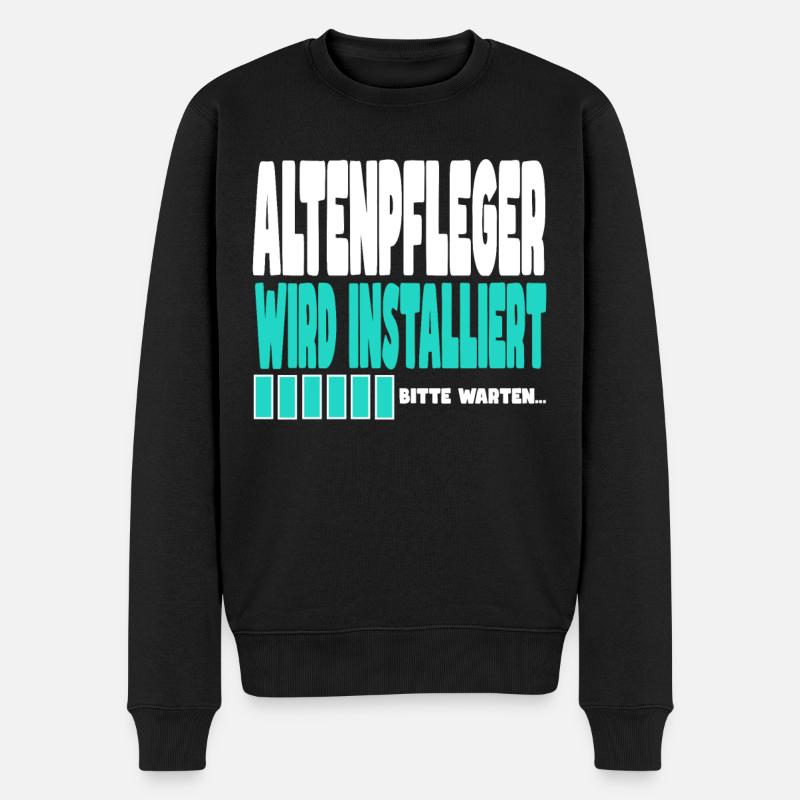 ALTENPFLEGER wird installiert - Männer Premium Bio Pullover - Schwarz