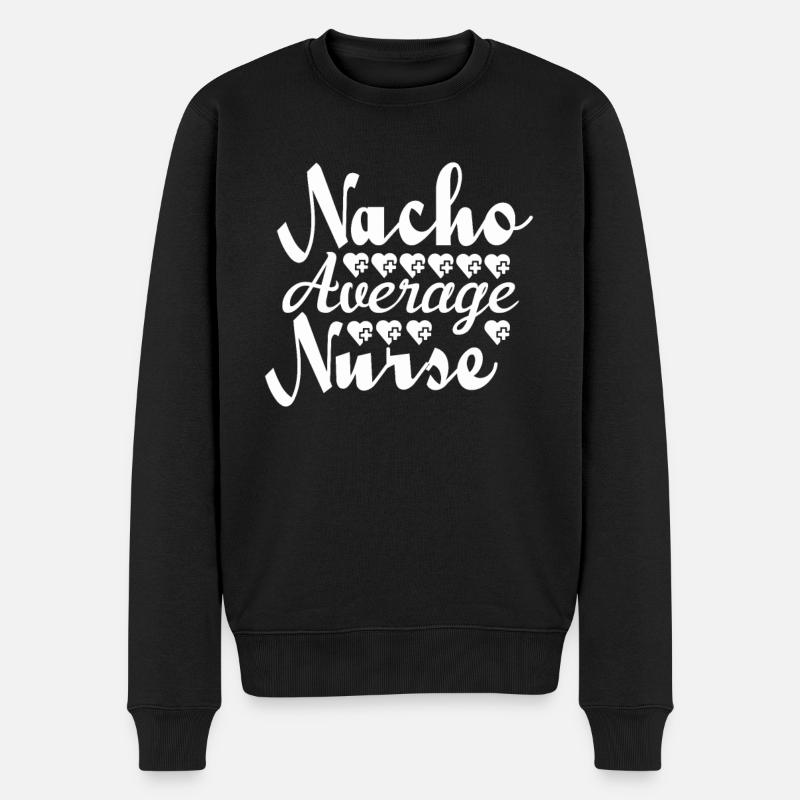 Nacho Durchschnittliche Krankenschwester - Männer Premium Bio Pullover - Schwarz
