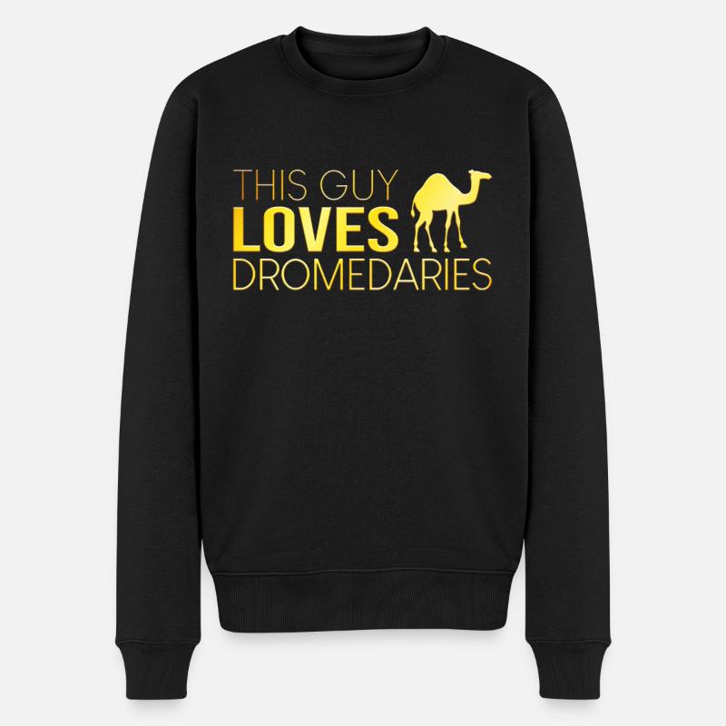 This guy loves dromedaries - Men's Premium Organic Jumper - black