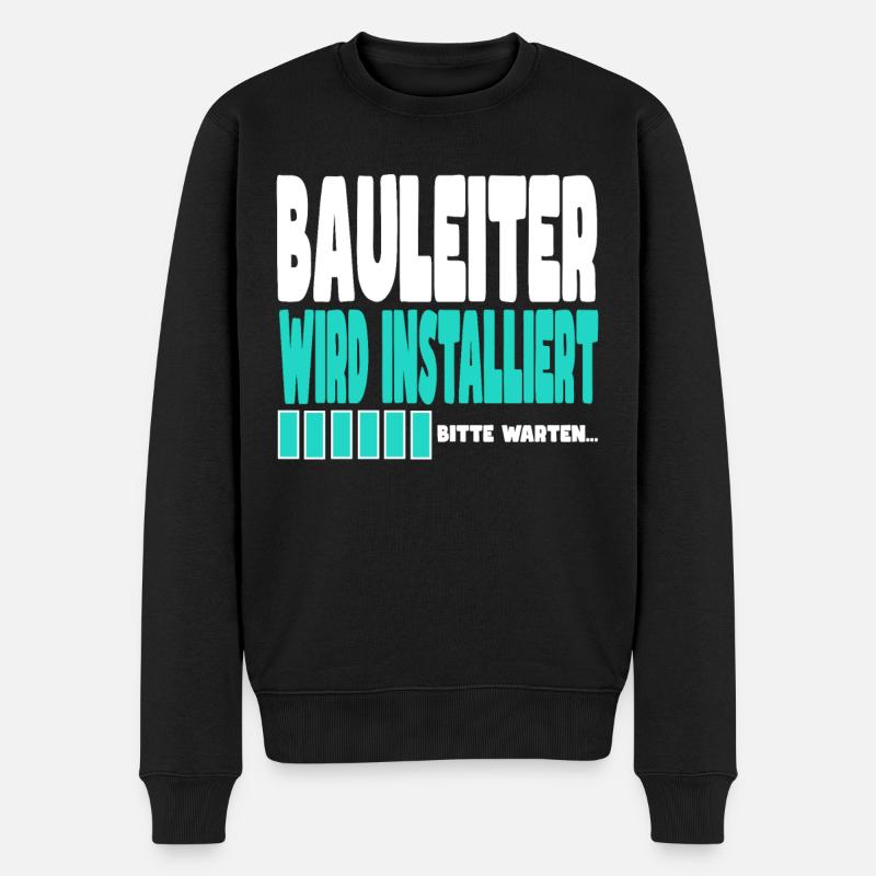 Bauleiter wird installiert - Männer Premium Bio Pullover - Schwarz