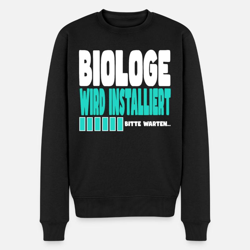 Biologe wird installiert - Männer Premium Bio Pullover - Schwarz