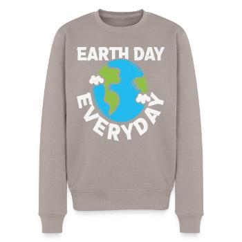 Earth Day Alltag Planet Erde Zitate - Männer Premium Bio Pullover - Taupe - Vorne - Nico (187cm)