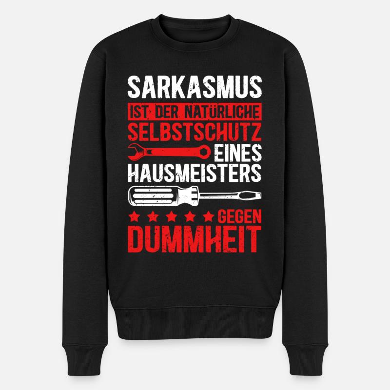 Hausmeister | Facility Manager Hauswart Geschenk - Männer Premium Bio Pullover - Schwarz
