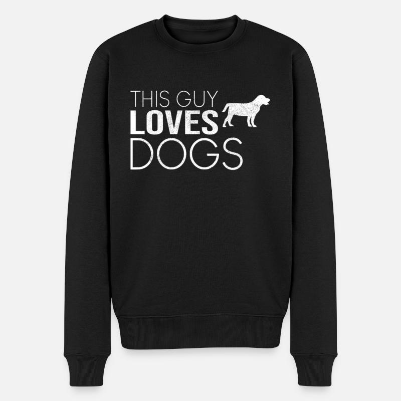 Typ Hund Spruch - Männer Premium Bio Pullover - Schwarz