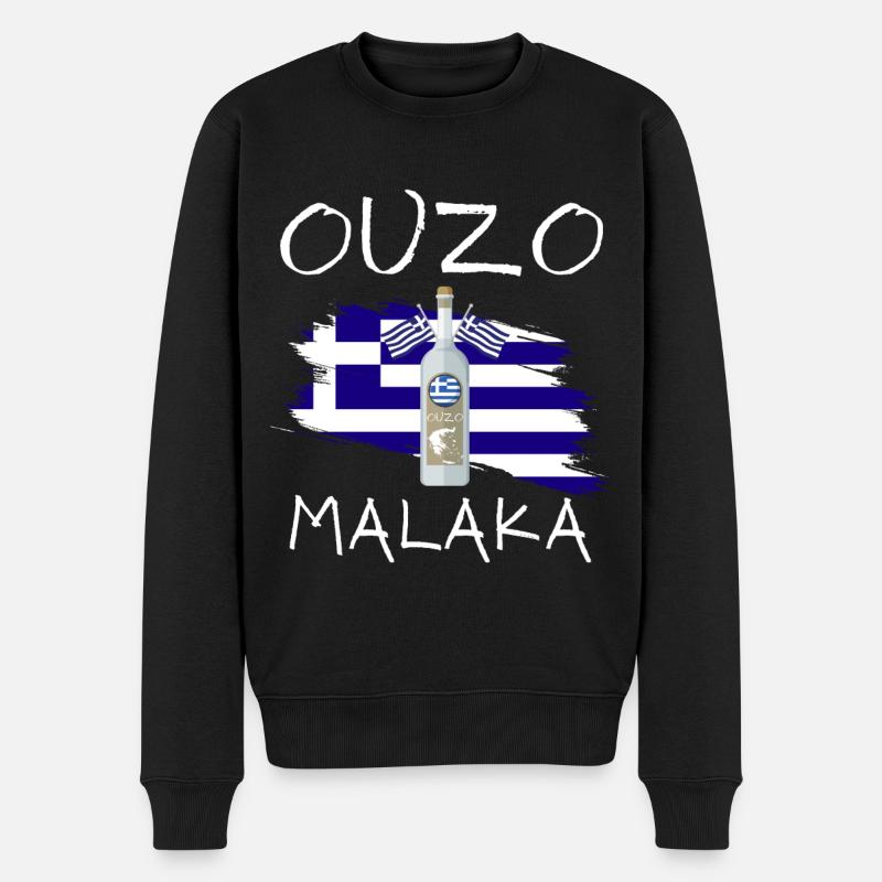 Ouzo Malaka - Pull Premium bio Homme - noir