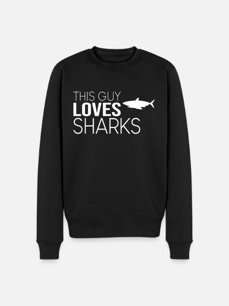 Typ Hai Spruch - Männer Premium Bio Pullover - Schwarz
