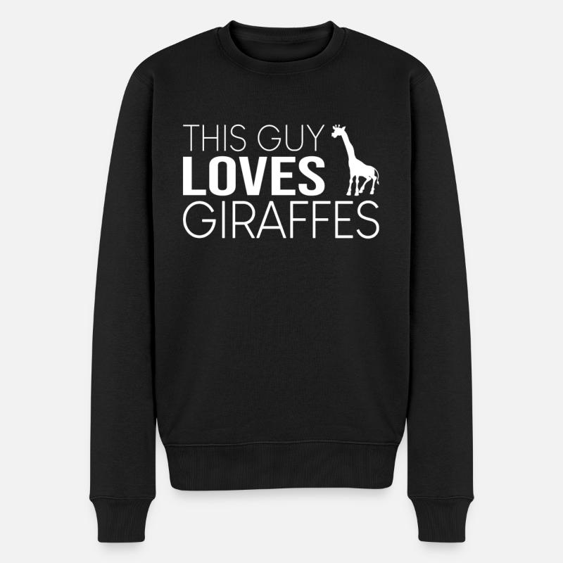Typ Giraffe Spruch - Männer Premium Bio Pullover - Schwarz