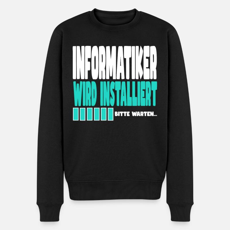 Informatiker wird installiert - Männer Premium Bio Pullover - Schwarz
