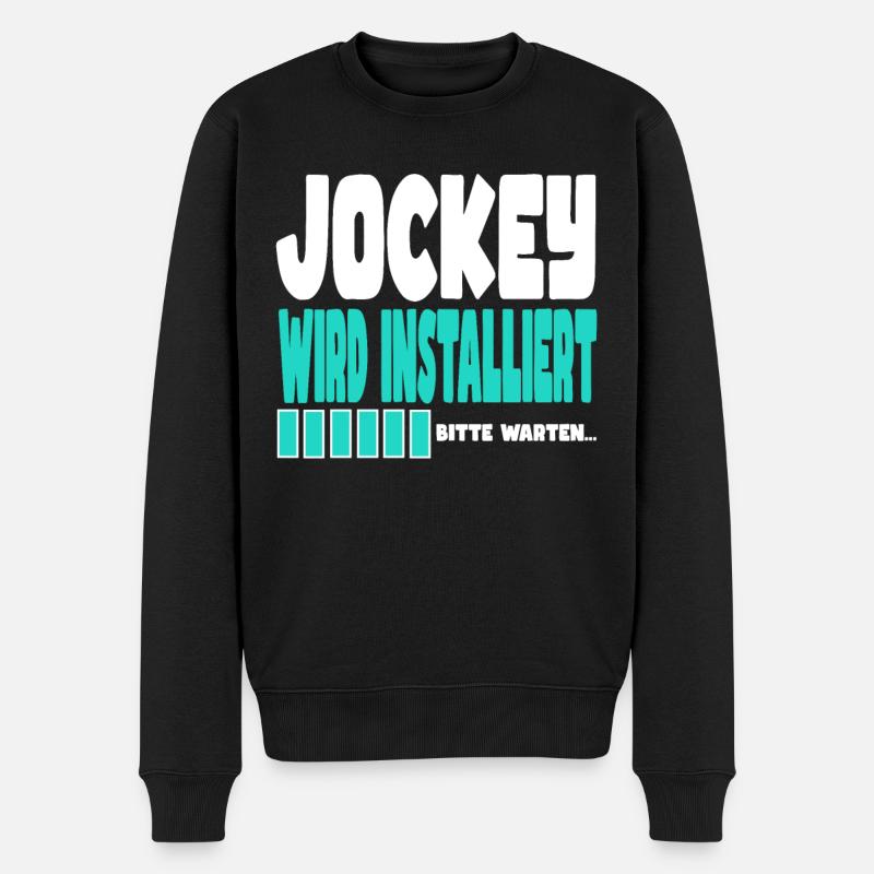 Jockey wird installiert - Männer Premium Bio Pullover - Schwarz