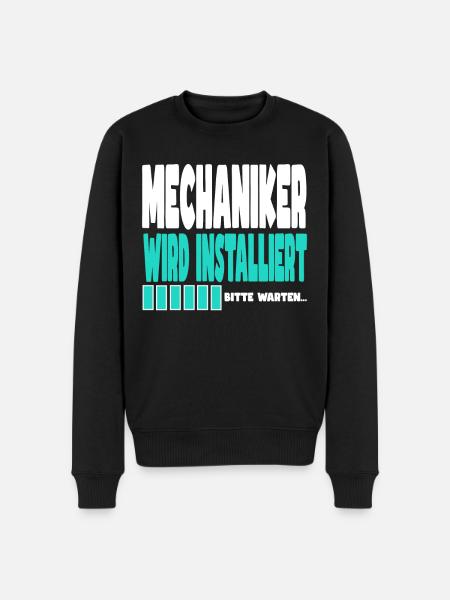 Mechaniker wird installiert - Männer Premium Bio Pullover - Schwarz