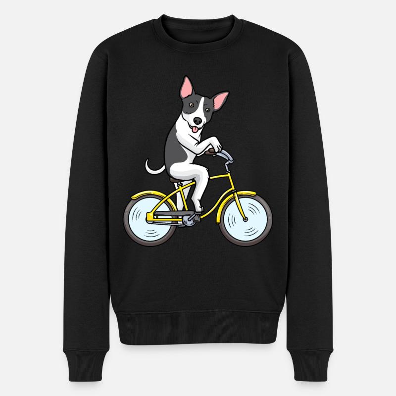 Rat Terrier Chien Vélo Cyclisme - Pull Premium bio Homme - noir