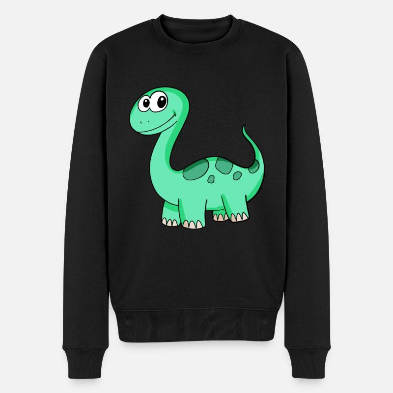 Motif de dinosaure - Pull Premium bio Homme - noir