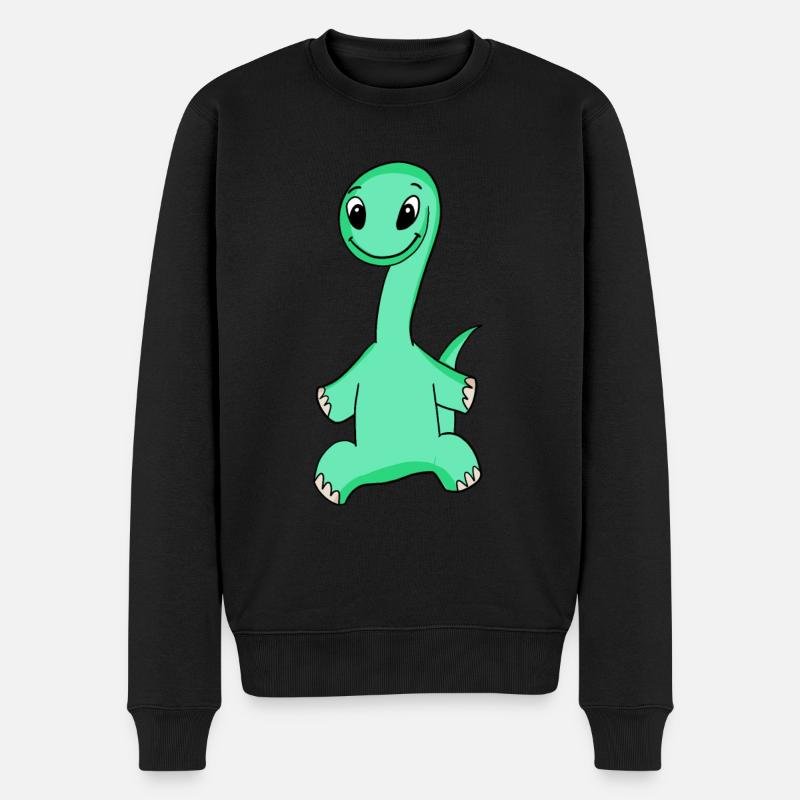 Dino Motif - Pull Premium bio Homme - noir