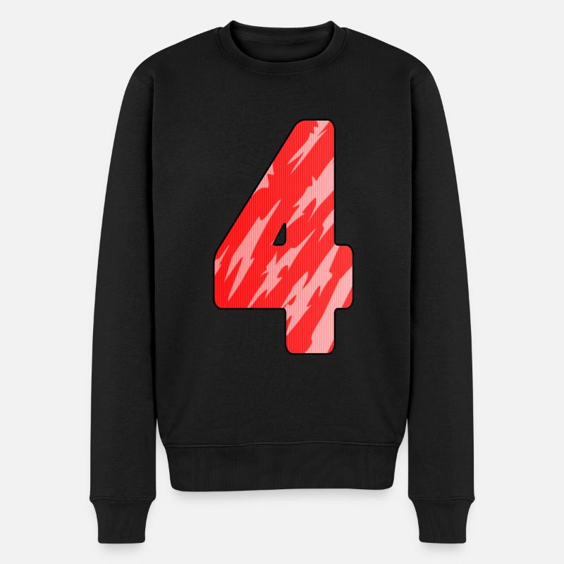 4 - Männer Premium Bio Pullover - Schwarz