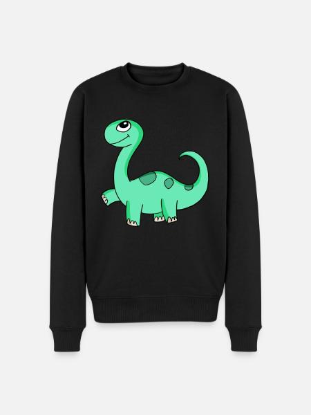 Dinosaurier Motiv - Männer Premium Bio Pullover - Schwarz