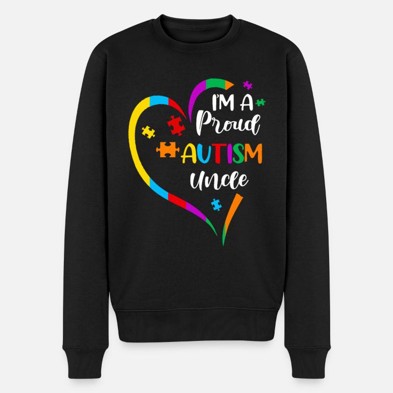 Autism - Men's Premium Organic Jumper - black