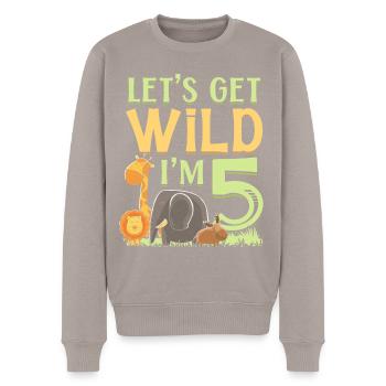 Elefant - Männer Premium Bio Pullover - Taupe - Vorne - Nico (187cm)
