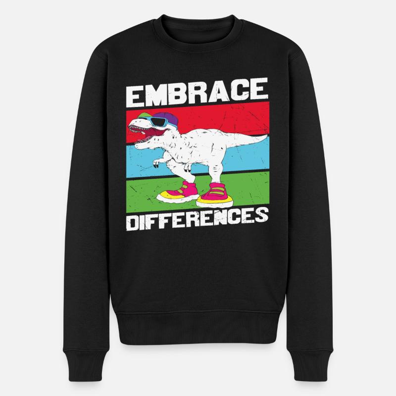 Embrace The Difference Different Quotes - Men's Premium Organic Jumper - black