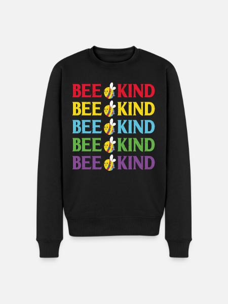 Bee Kind Kindness Quotes - Men's Premium Organic Jumper - black