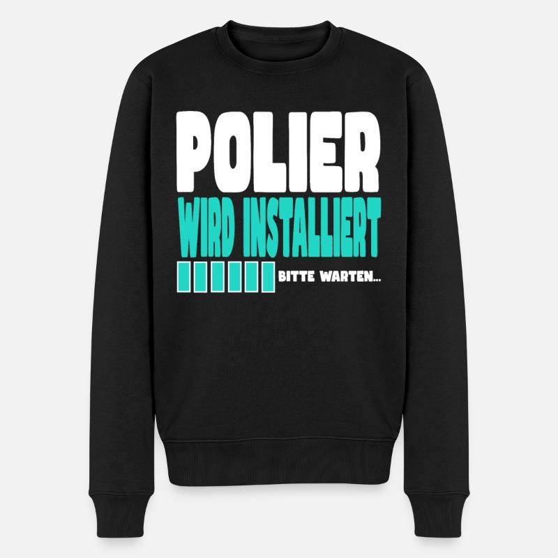 Polier wird installiert - Männer Premium Bio Pullover - Schwarz