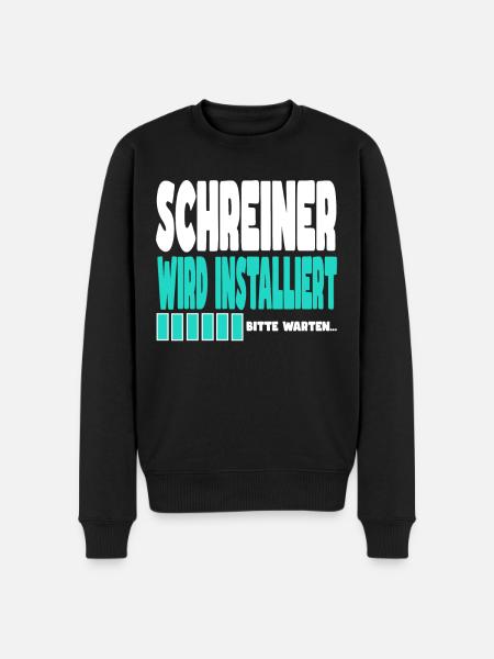 Schreiner wird installiert - Männer Premium Bio Pullover - Schwarz