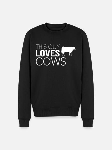 Typ Kuh Spruch - Männer Premium Bio Pullover - Schwarz