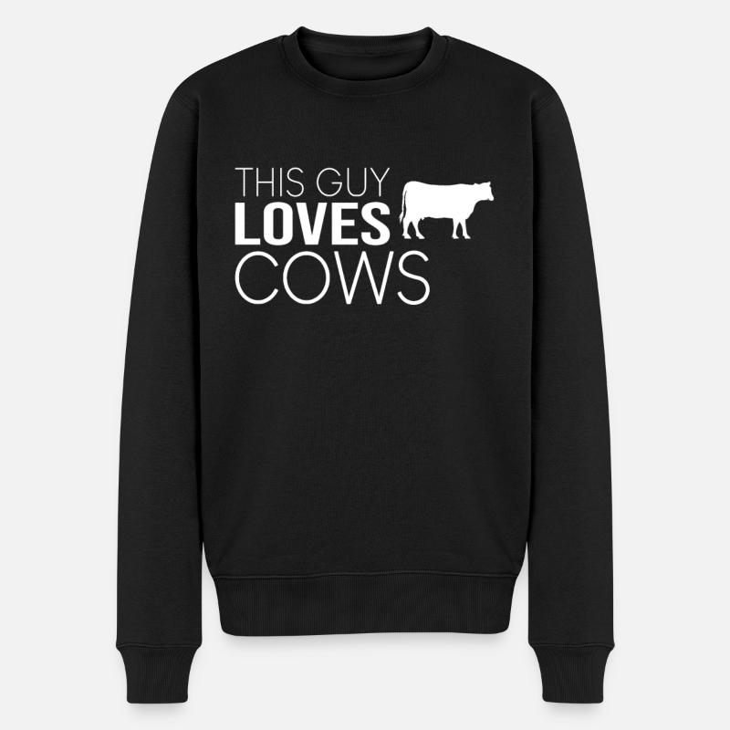 Typ Kuh Spruch - Männer Premium Bio Pullover - Schwarz